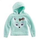 Girls 7-16 Miss Chievous Sequin Face Sherpa Hoodie, Size: Large, Brt Green