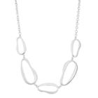 Sterling Silver Wavy Oval Link Necklace, Women's, Size: 17