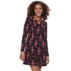 Juniors' Mudd&reg; Cutout Fit & Flare Dress, Teens, Size: Large, Oxford