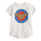 Girls 4-10 Jumping Beans&reg; Dc Comics Wonder Woman Logo Tee, Size: 6, White