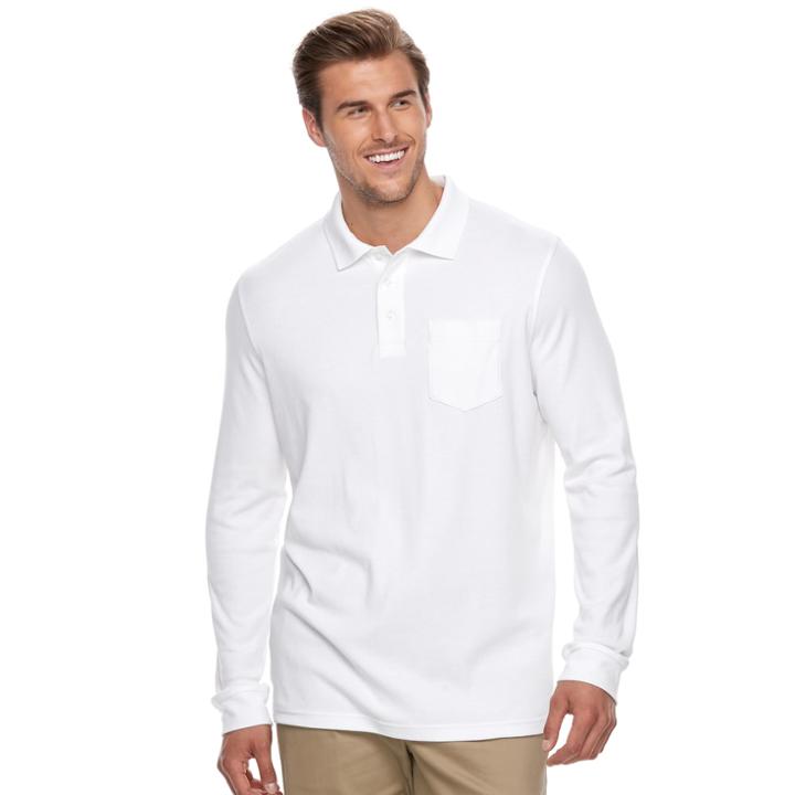 Big & Tall Croft & Barrow&reg; Classic-fit Easy-care Interlock Polo, Men's, Size: 2xb, White