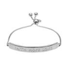 Sterling Silver Faith Hope Love Bar Lariat Bracelet, Women's