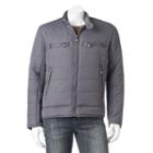 Men's Andrew Marc Matte Shell Moto Jacket, Size: Medium, Grey