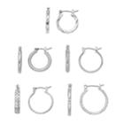 Apt. 9&reg; Silver Tone Hoop Earring Set, Women's