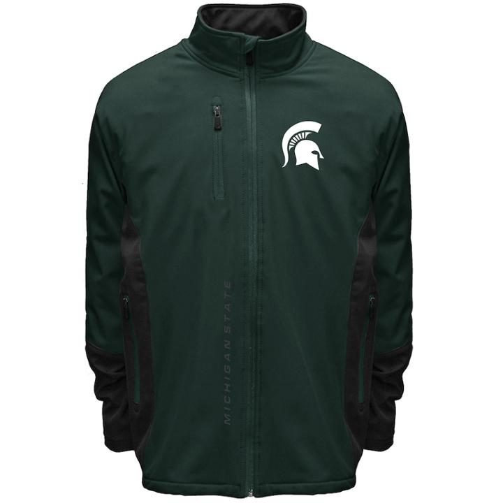 Men's Franchise Club Michigan State Spartans Apex Softshell Jacket, Size: Small, Green