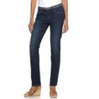 Women's Apt. 9&reg; Modern Fit Straight-leg Jeans, Size: 14, Dark Blue
