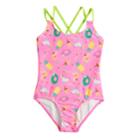 Girls 7-16 So&reg; Float On Donut, Unicorn, Ice Cream & Pineapple One-piece Swimsuit, Size: 10, Pink