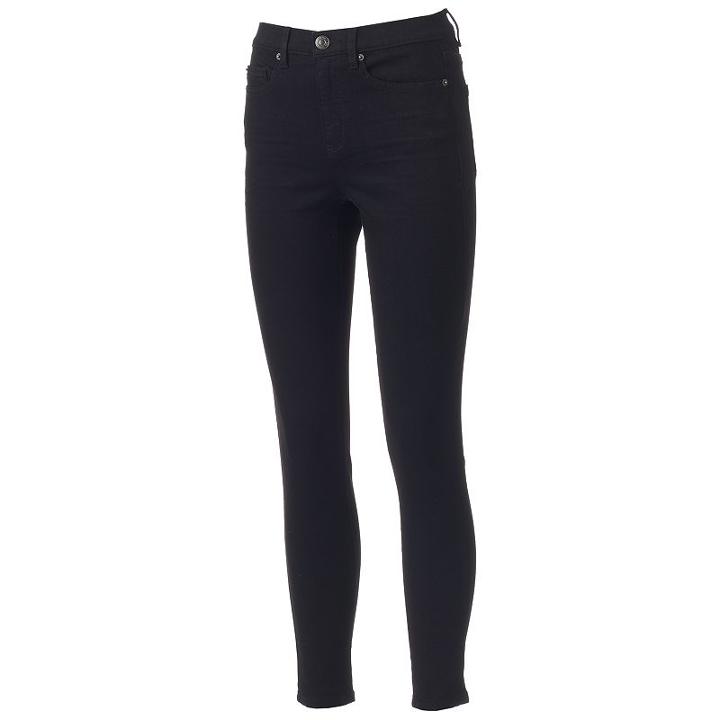 Juniors' Mudd&reg; High-rise Faded Jeggings, Teens, Size: 3, Black
