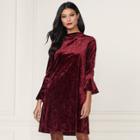 Lc Lauren Conrad Runway Collection Velvet Swing Dress - Women's, Size: Medium, Dark Pink