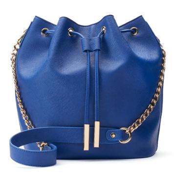 Instyle Drawstring Bucket Bag, Women's, Blue
