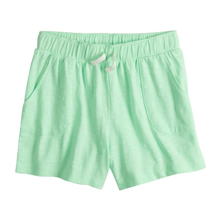 Girls 7-16 & Plus Size So&reg; Pattern Knit Shorts, Size: 10, Lt Green
