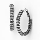 Simply Vera Vera Wang Wrapped Hoop Earrings, Women's, Grey