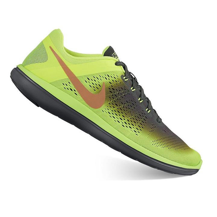 Nike Flex 2016 Rn Men's Water-resistant Running Shoes, Size: 12, Yellow