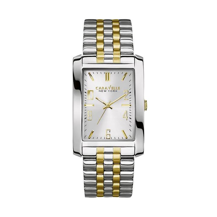 Caravelle New York By Bulova Men's Two Tone Stainless Steel Watch - 45a123, Multicolor