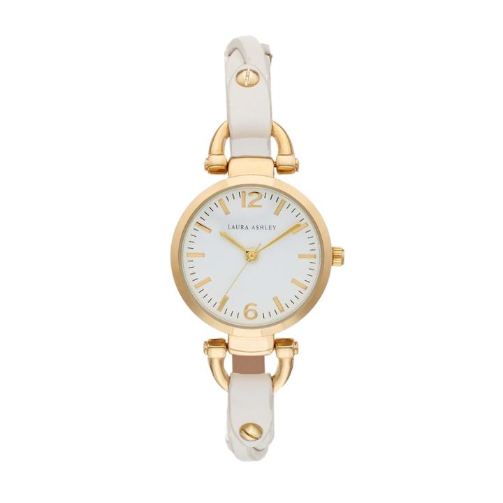 Laura Ashley Women's Twisted Band Watch, Size: Small, White
