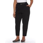 Plus Size Ab Studio Textured Pull-on Pants, Women's, Size: 2xl, Black