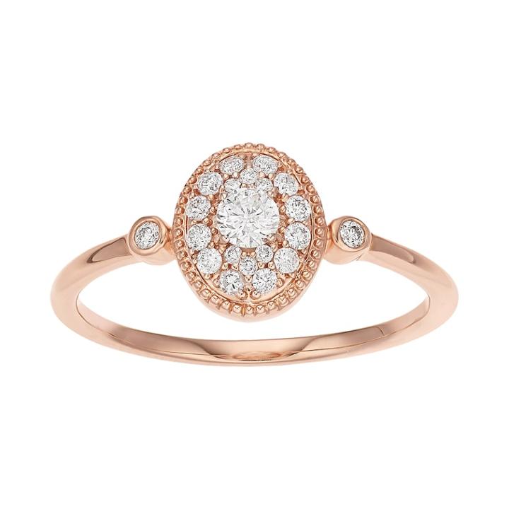 Lc Lauren Conrad 10k Gold 1/7 Carat T.w. Diamond Ring, Women's, Size: 8, White