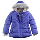 Girls 7-16 Zeroxposur Faux-fur Trim Heavyweight Puffer Jacket, Size: 7-8, Light Pink