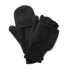 Quietwear Fleece Convertible Flip-top Mittens - Men, Size: Large, Black