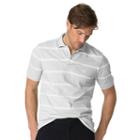 Big & Tall Chaps Classic-fit Striped Pique Polo, Men's, Size: Xl Tall, Light Grey