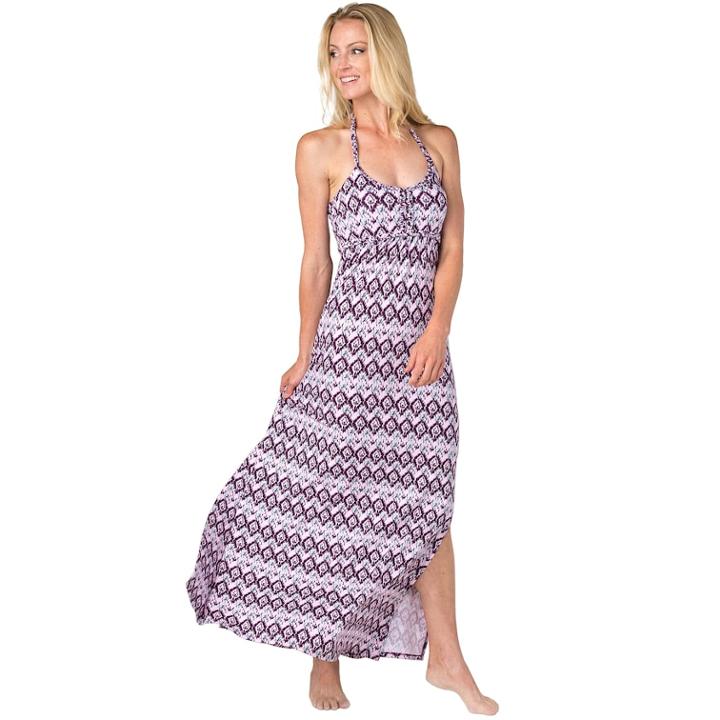 Women's Soybu Dhara Halter Yoga Maxi Dress, Size: Small, Light Pink