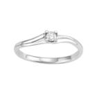 10k White Gold 1/10 Carat T.w. Diamond Promise Ring, Women's, Size: 7