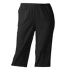 Plus Size Croft & Barrow&reg; Pull-on Twill Capris, Women's, Size: Regular, Black