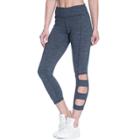 Women's Gaiam Willa Wide Strap Capri Leggings, Size: Large, White Oth