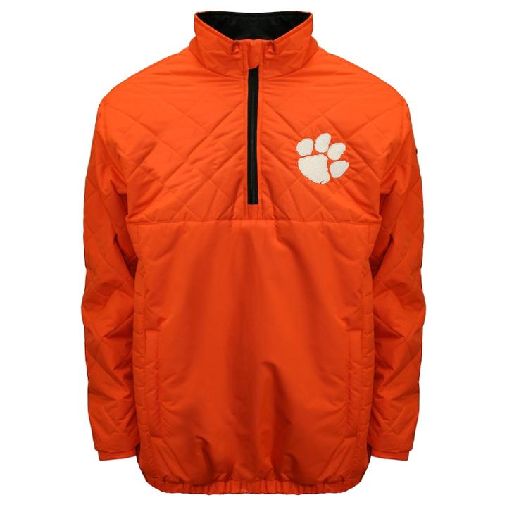 Adult Franchise Club Clemson Tigers Clima Quarter-zip Jacket, Adult Unisex, Size: Medium, Orange