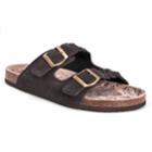 Muk Luks Juliette Women's Slide Sandals, Size: 7, Dark Brown
