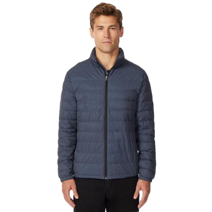 Men's Heat Keep Modern-fit Packable Stretch Puffer Jacket, Size: Medium, Blue (navy)