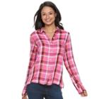 Juniors' So&reg; High-low Shirt, Girl's, Size: Large, Med Pink