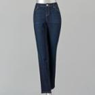 Women's Simply Vera Vera Wang Core Straight-leg Jeans, Size: 2, Dark Blue