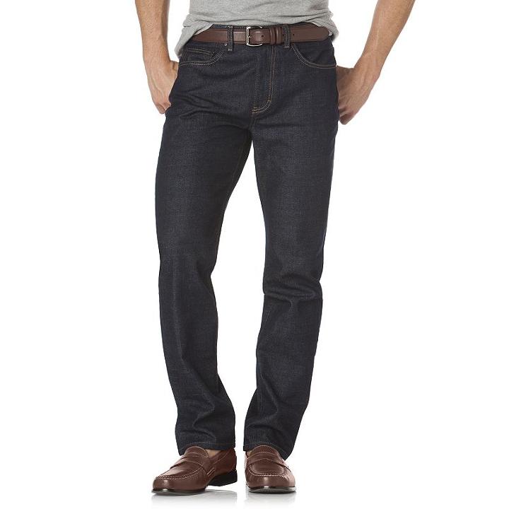 Men's Chaps 5-pocket Straight-fit Jeans, Size: 34x32, Blue