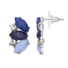 Blue Marquise Cluster Drop Earrings, Women's, Med Blue