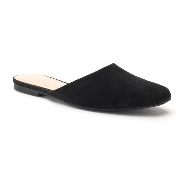 Lc Lauren Conrad Malva Women's Velvet Mules, Size: Medium (7.5), Black