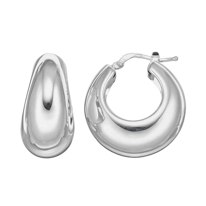 Silver Classics Sterling Silver Hoop Earrings, Women's