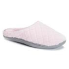 Dearfoams Women's Quilted Velour Clog Slippers, Size: Small, Dark Pink
