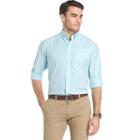 Men's Izod Saltwater Regular-fit Plaid Stretch Button-down Shirt, Size: Small, Turquoise/blue (turq/aqua)