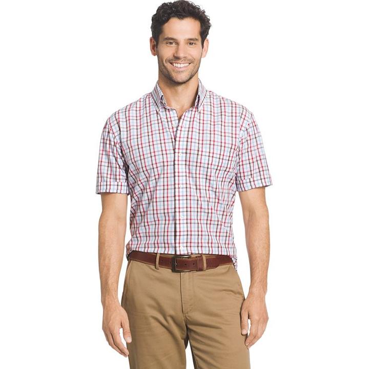 Big & Tall Arrow Hamilton Classic-fit Plaid Poplin Button-down Shirt, Men's, Size: 3xb, Brt Blue