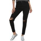 Junior's So High Rise Destructed Ankle Jeggings, Teens, Size: 13, Oxford
