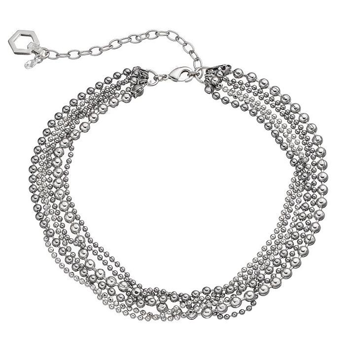 Simply Vera Vera Wang Ball Chain Multi Strand Choker Necklace, Women's, Multicolor