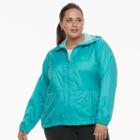 Plus Size Columbia Rain To Fame Hooded Rain Jacket, Women's, Size: 1xl, Green Oth