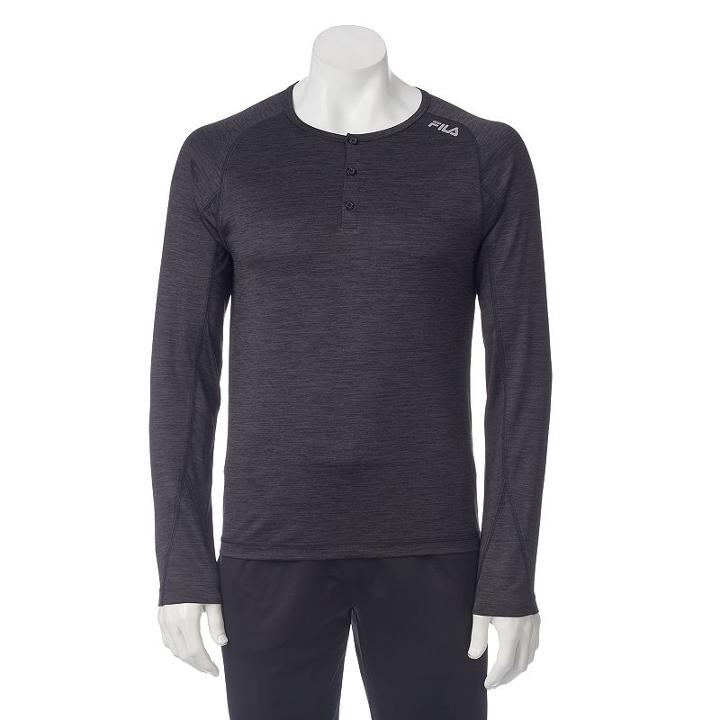 Men's Fila Sport&reg; Elevated Henley Top, Size: Large, Oxford