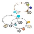 Sister Charm Bangle Bracelet Set, Women's, Multicolor