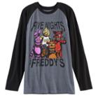 Boys 8-20 Five Nights At Freddy's Raglan Tee, Size: Medium, Med Grey