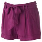 Juniors' So&reg; High-rise Shortie Shorts, Girl's, Size: Medium, Purple Oth