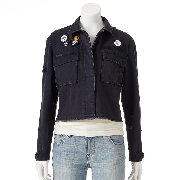 Juniors' Cloud Chaser Bad Choices Jean Jacket, Girl's, Size: Small, Oxford