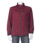 Men's Free Country Heathered Space-dyed Track Jacket, Size: Large, Dark Red