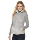 Women's Weathercast Cozy Fleece Vest, Size: Medium, Light Grey